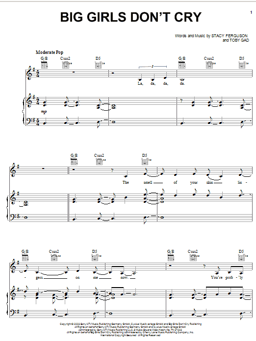 Product picture to:  Big Girls Don't Cry - Fergie