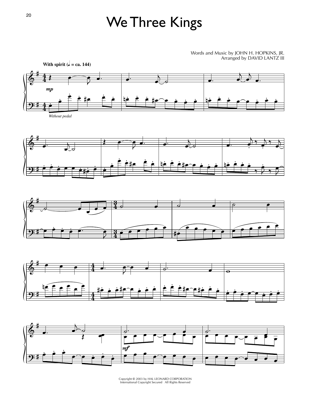 Product picture to: We Three Kings Of Orient Are (arr. David Lantz III)