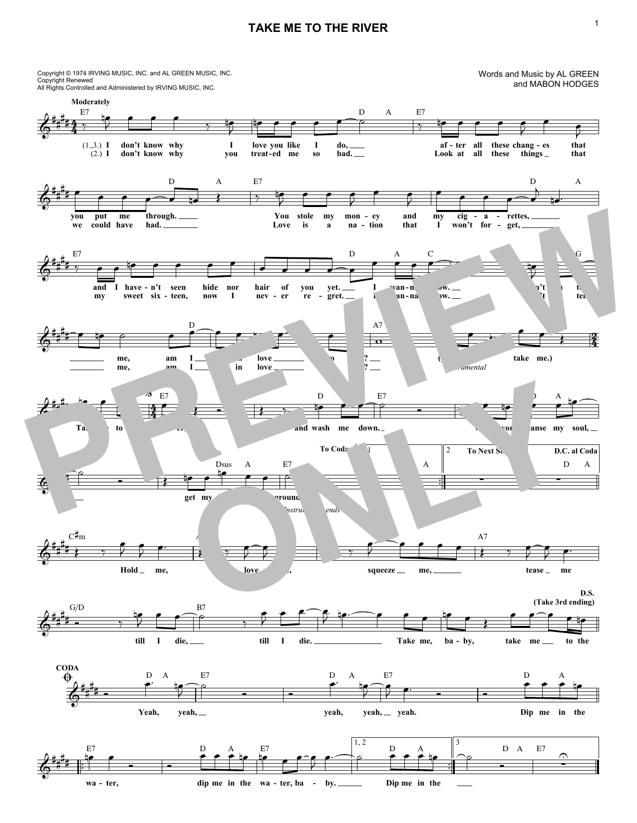 Produktbild zu: Take Me To The River
