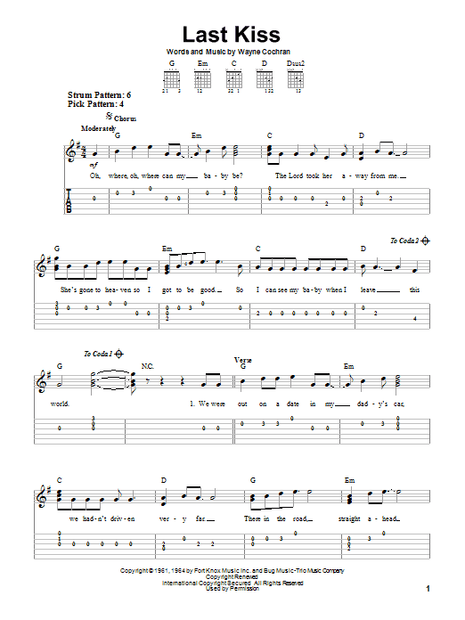 Produktgalerie: Seite 1 von 1 Last Kiss, J. Frank Wilson, Gitarre