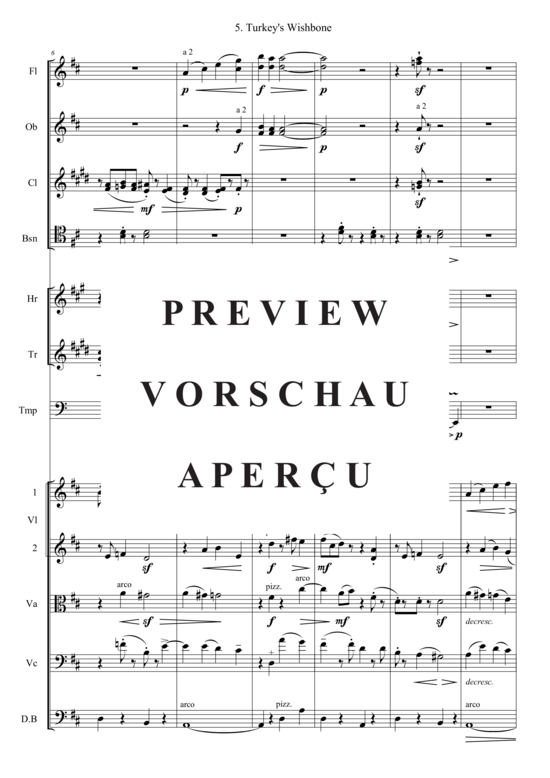 gallery: Turkey´s Wishbone (Kammer Orchester) , , (Bläser, Streicher + Pauken)