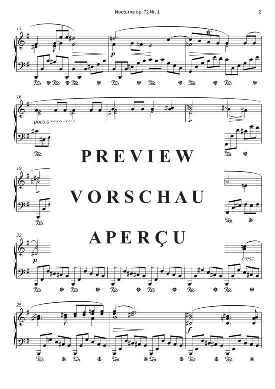 Produktgalerie: Seite 5 von 7 Nocturne op. 72 Nr. 1 , , Klavier Solo