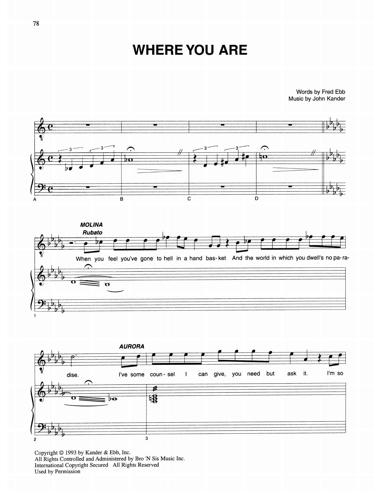 Produktbild zu: Where You Are (from Kiss Of The Spider Woman)