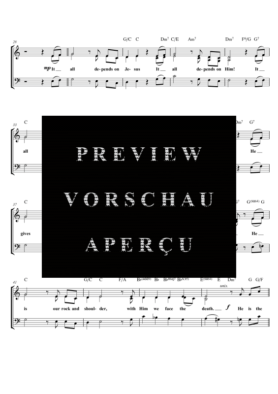 gallery: It All Depends on Jesus, , Gemischter Chor SAM/Solo opt. und Klavier