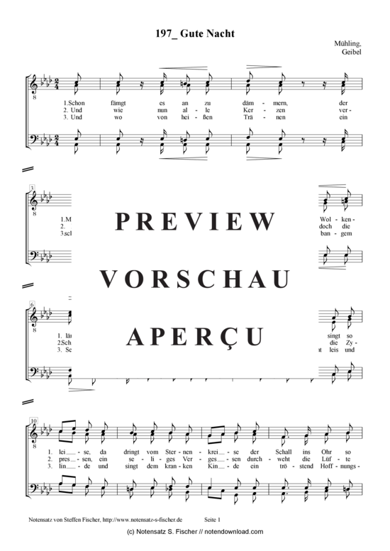 Product gallery: Page 2 of 4 Gute Nacht  , , (male choir)