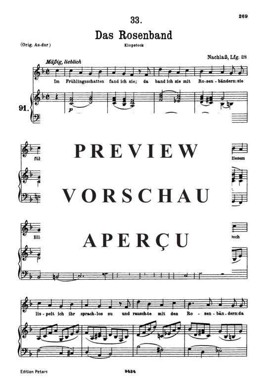 Product gallery: Page 2 of 5 Das Rosenband D.280, , Low Voice and Piano