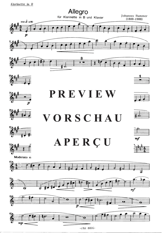 Product gallery: Page 11 of 12 Allegro , , (clarinet in Bb + piano)