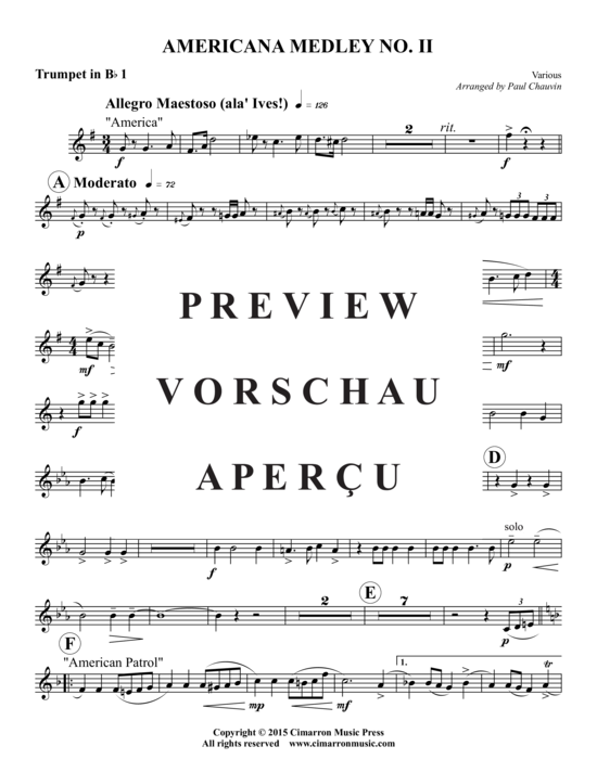 Produktgalerie: Seite 9 von 18 Americana Medley II , , (Blechbläserquintett)