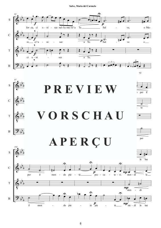 Produktgalerie: Seite 9 von 11 Salve, Maria del Carmelo - Ritus, , Gemischter Chor a capella