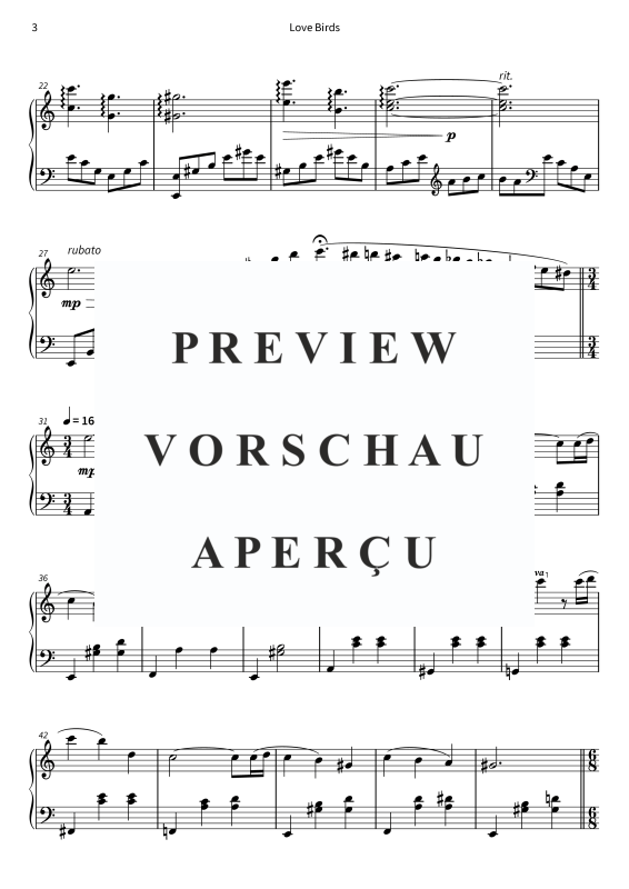 gallery: Love Birds - Simplified Edition in A Minor, Niklas Blumenthaler, (piano solo)