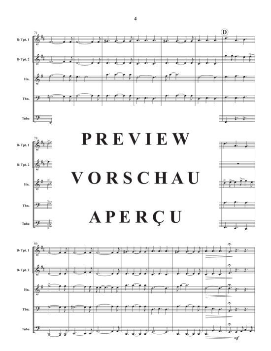 Produktgalerie: Seite 6 von 17 Tom´s Prayer , , (Blechbläser Quintett)