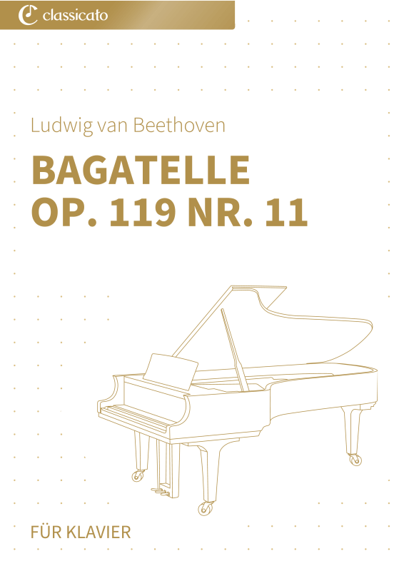 Produktbild zu: Bagatelle op. 119 Nr. 11 - in C-Dur (vereinfacht) - aus Elf neue BagatellenLudwig van Beethoven