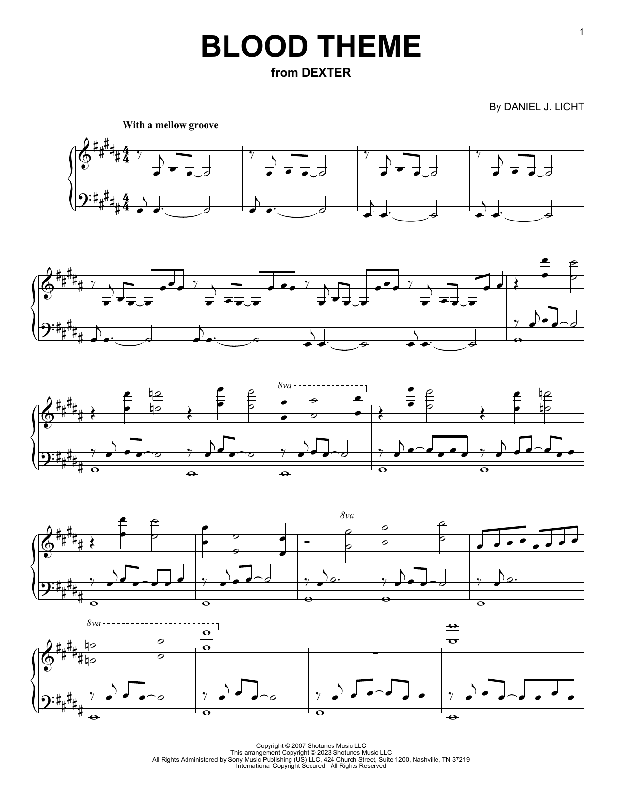 Produktbild zu: Blood Theme (from Dexter)