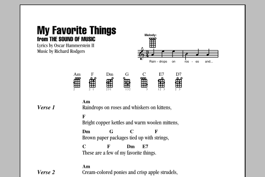 Product gallery: Page 1 of 1 My Favorite Things, Oscar Hammerstein II