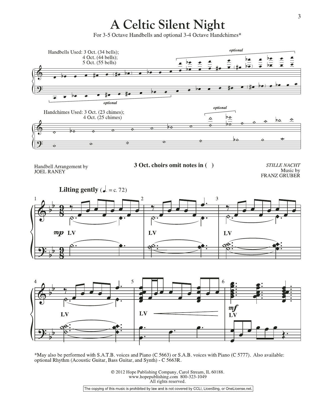 Produktgalerie: Seite 1 von 1 A Celtic Silent Night - Handbells, Joel Raney, Chor
