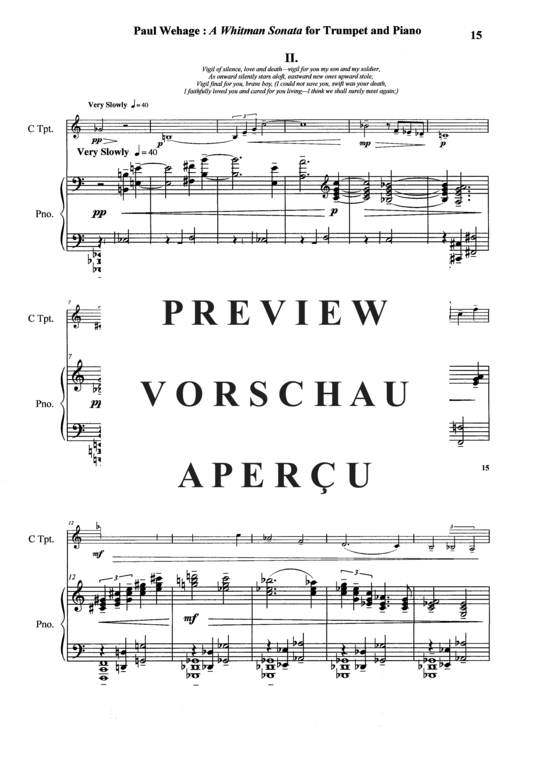 Produktgalerie: Seite 16 von 21 A Whitman Sonata , , (Trompete in B oder C + Klavier)