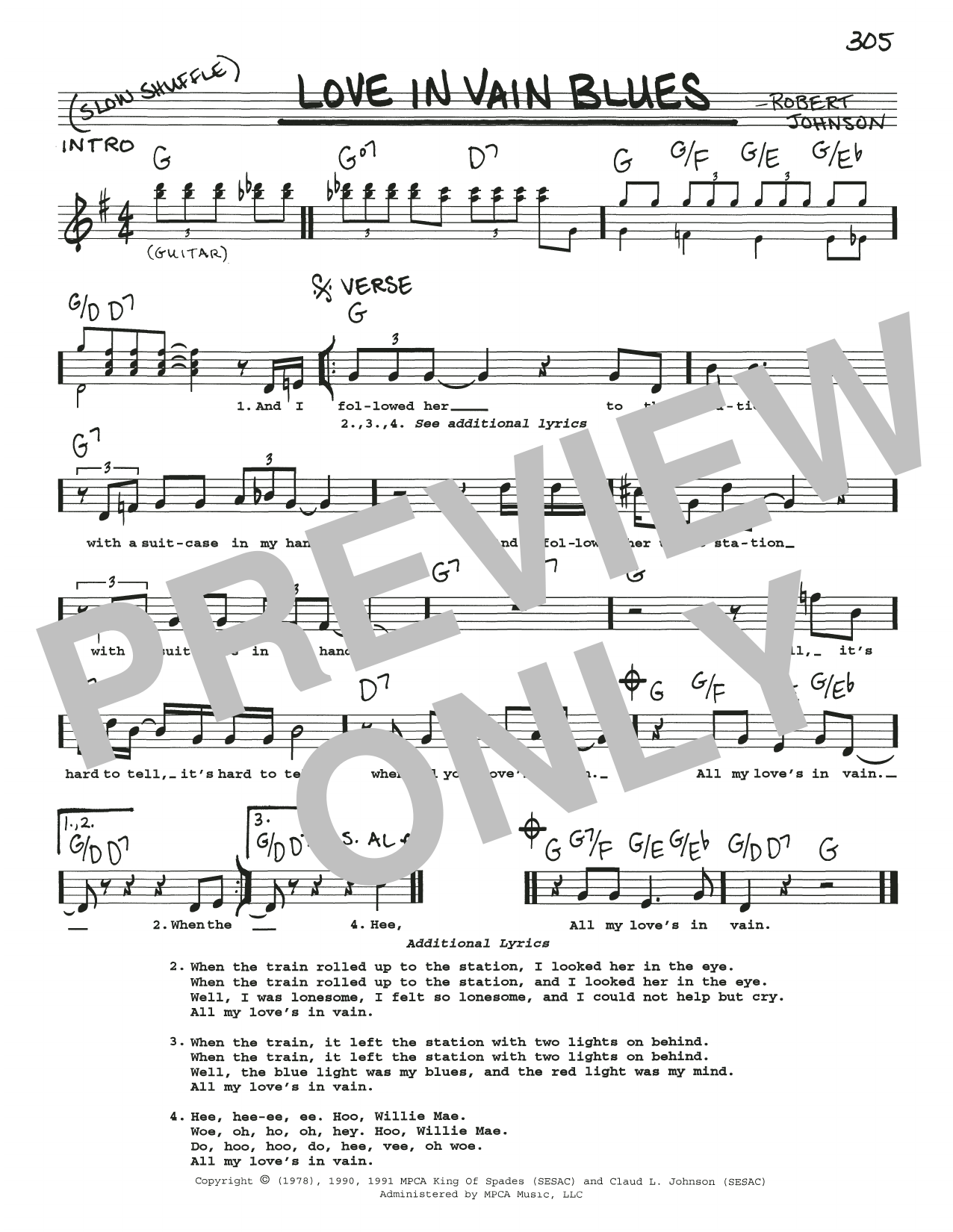 Produktbild zu: Love In Vain Blues