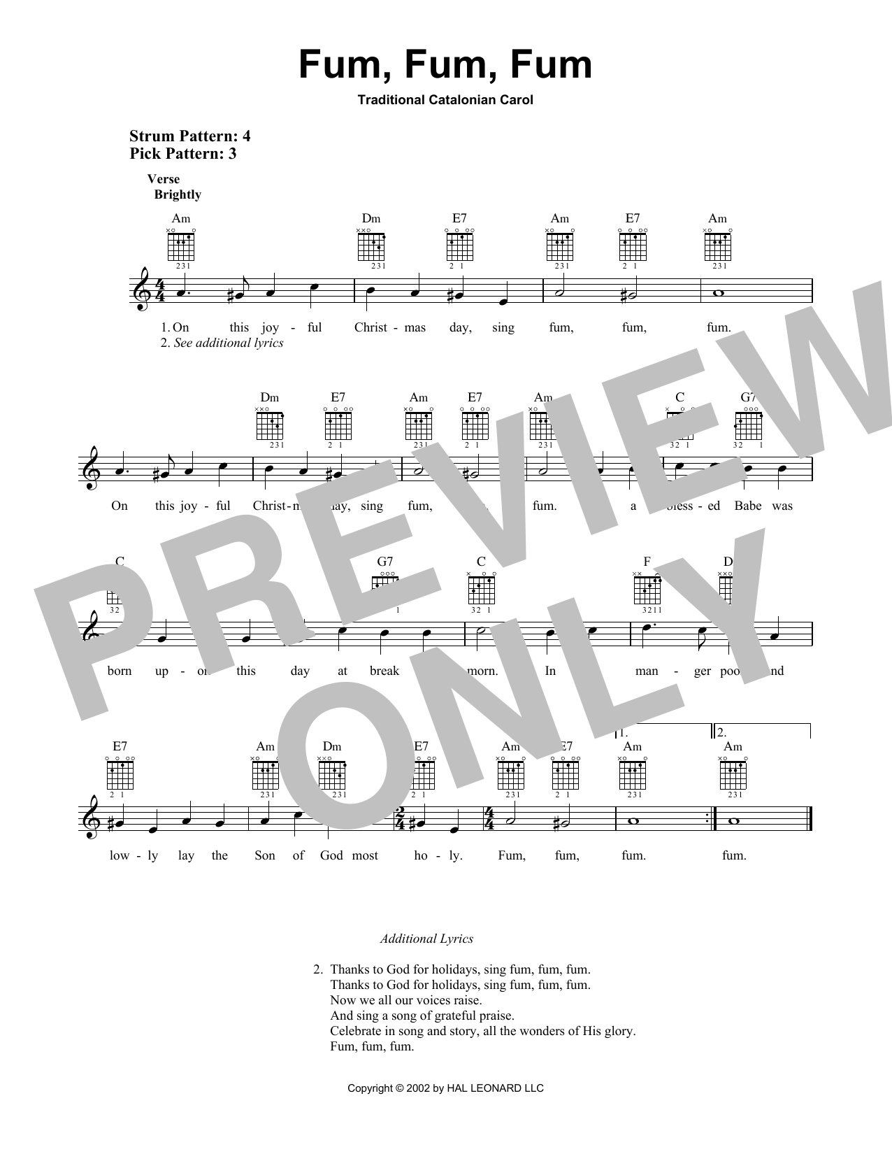 Product gallery: Page 1 of 1 Fum, Fum, Fum, Traditional Catalonian Carol