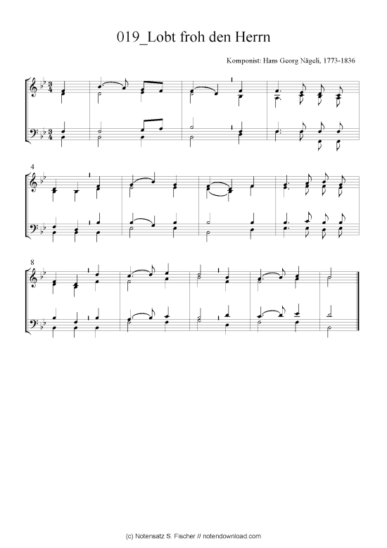 Produktbild zu: Lobt froh den Herrn Hans Georg Nägeli, 1773-1836 