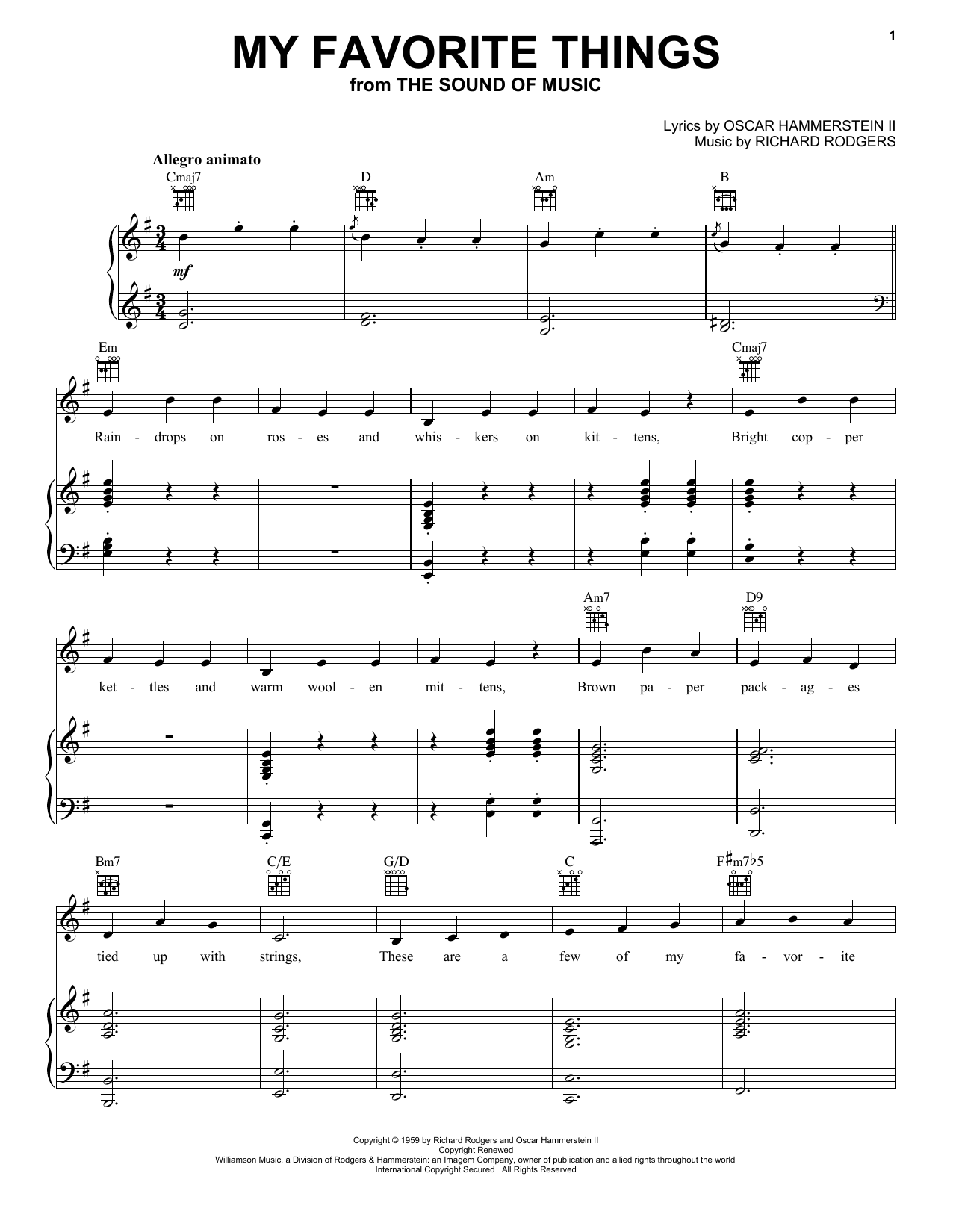 Produktbild zu: My Favorite Things (from The Sound of Music)