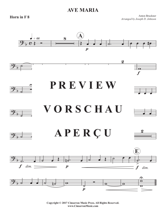 Product gallery: Page 14 of 14 Ave Maria , , (Horn ensemble 1-8 horns in F)