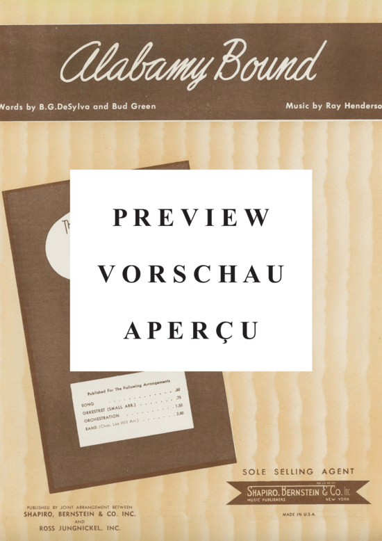 Produktgalerie: Seite 2 von 8 Alabamy Bound , Henderson, Fletcher  , Klavier und Gesang