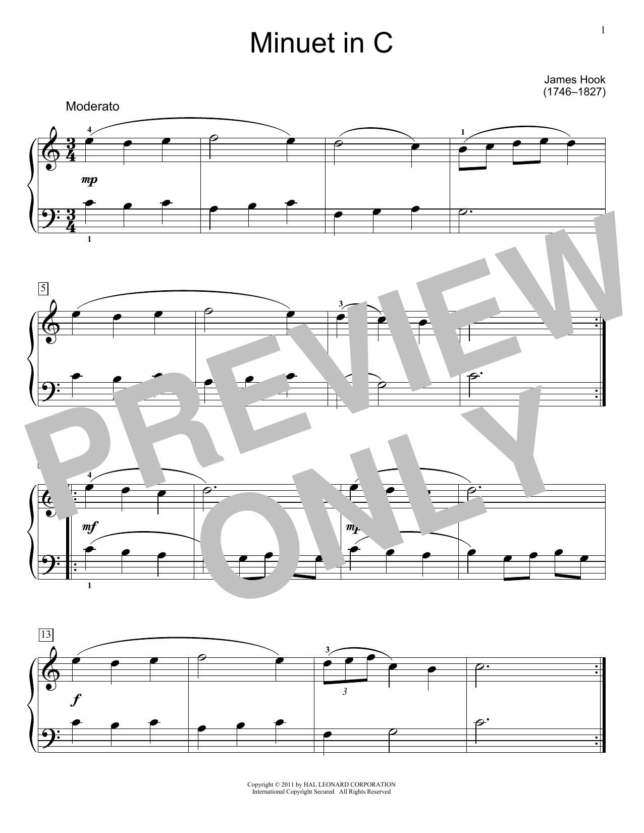 Product picture to: Minuet In C