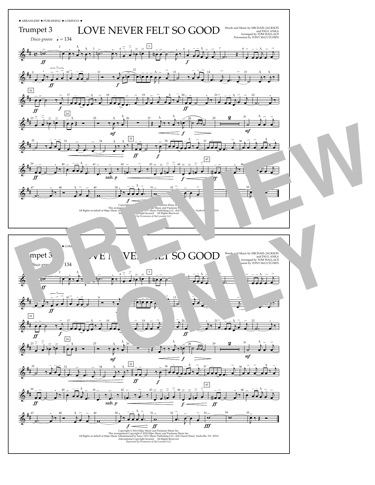 Produktbild zu: Love Never Felt So Good - Trumpet 3