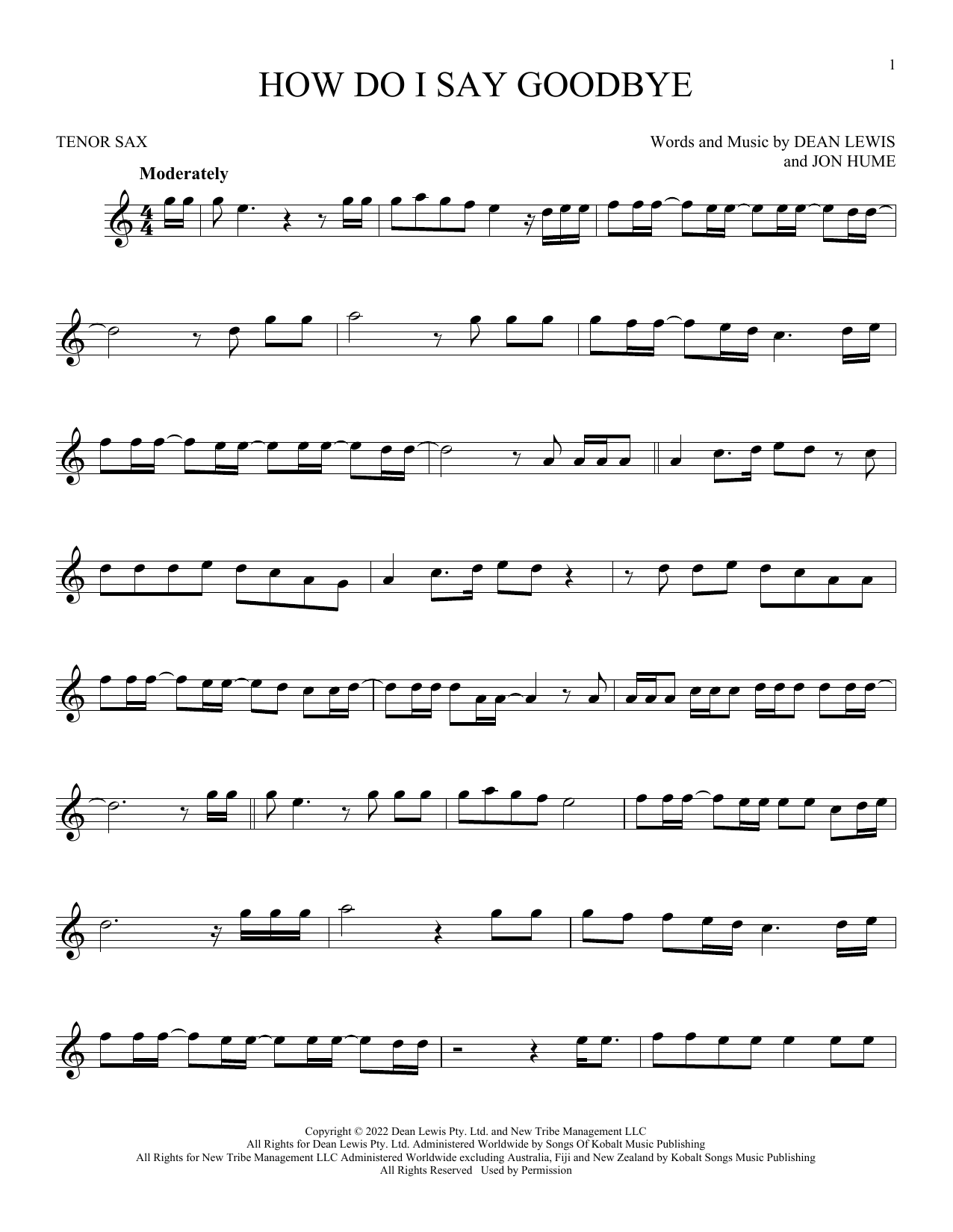 Product gallery: Page 1 of 1 How Do I Say Goodbye, Dean Lewis