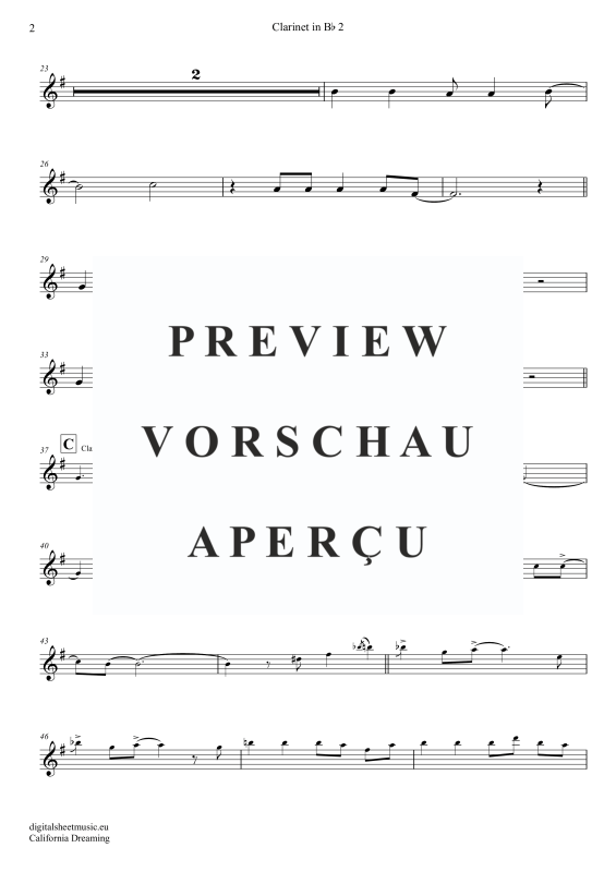 gallery: California Dreamin, Mamas & Papas, (Klarinetten Trio + Klavier)