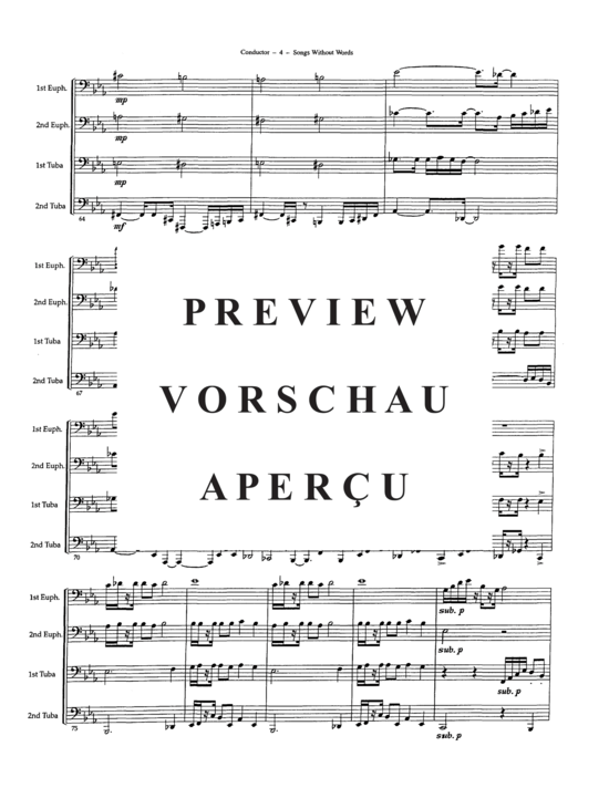 Product gallery: Page 7 of 21 Song Without Words , , (Tuba Quartett EETT)