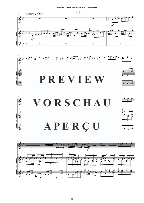 Product gallery: Page 10 of 11 Flute Concerto No.11 in G-Moll Op.5, , Flute and Piano/Harpsichord