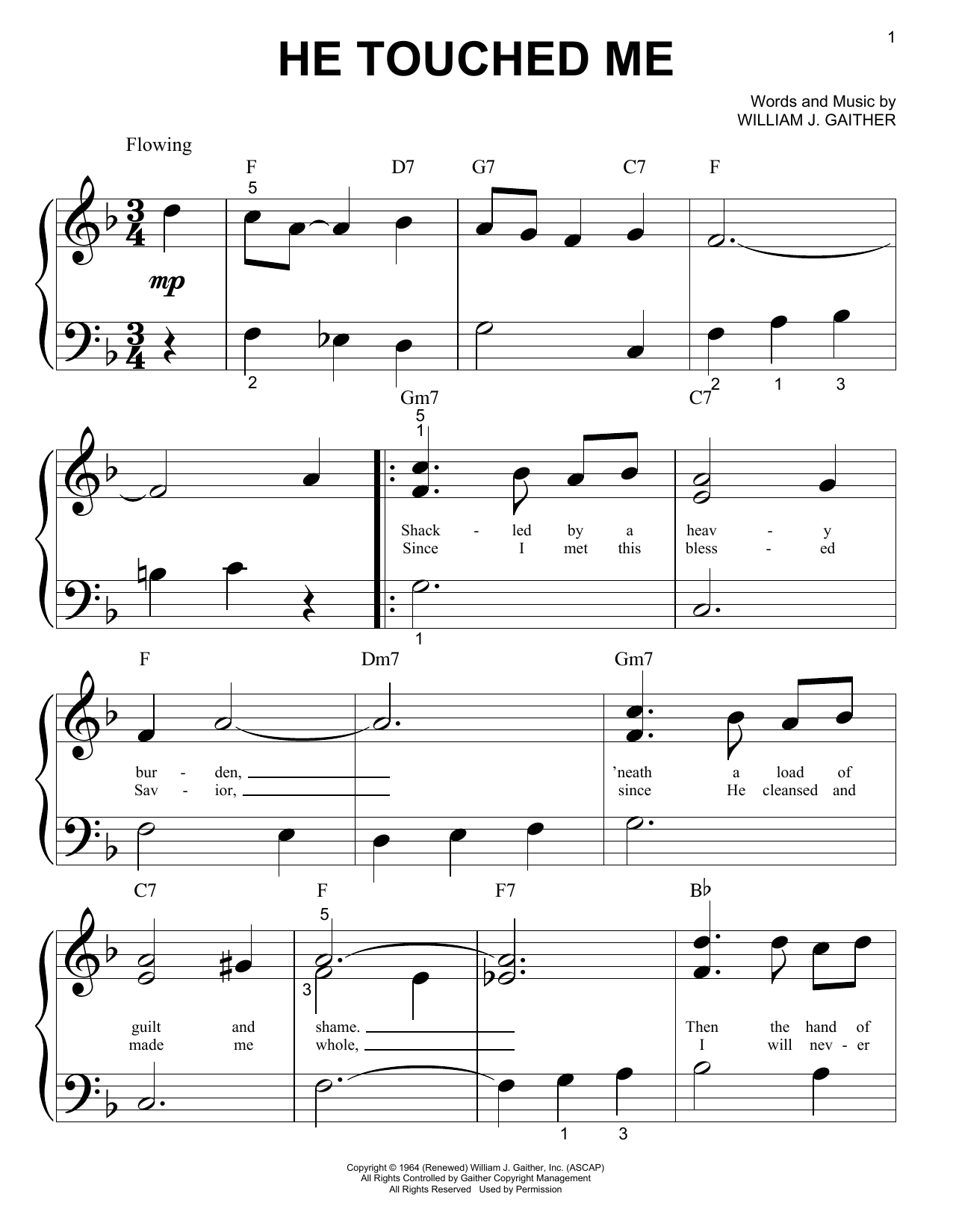 Produktgalerie: Seite 1 von 1 He Touched Me, Gaither Vocal Band, Klavier