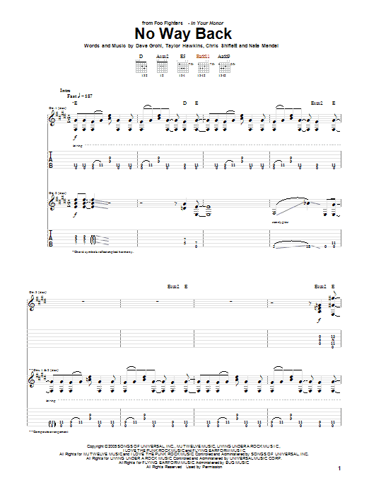 Produktgalerie: Seite 1 von 1 No Way Back, Foo Fighters, Gitarre