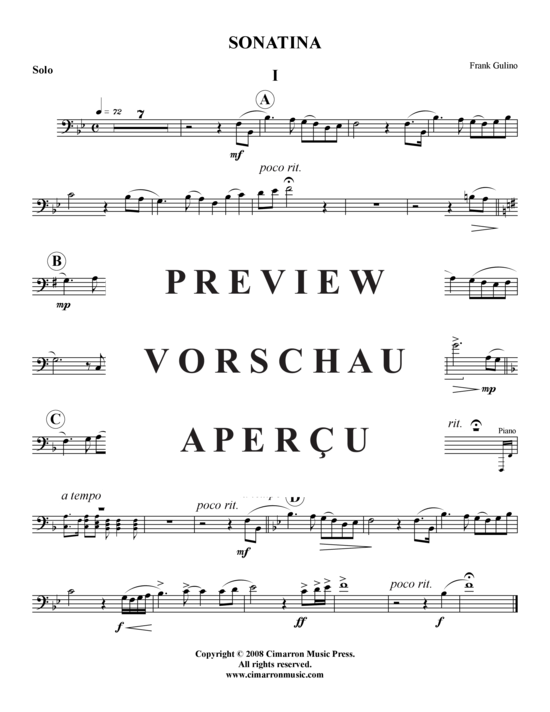 Product gallery: Page 11 of 18 Sonatina – 3 Sätze , , (baritone/pos + piano)