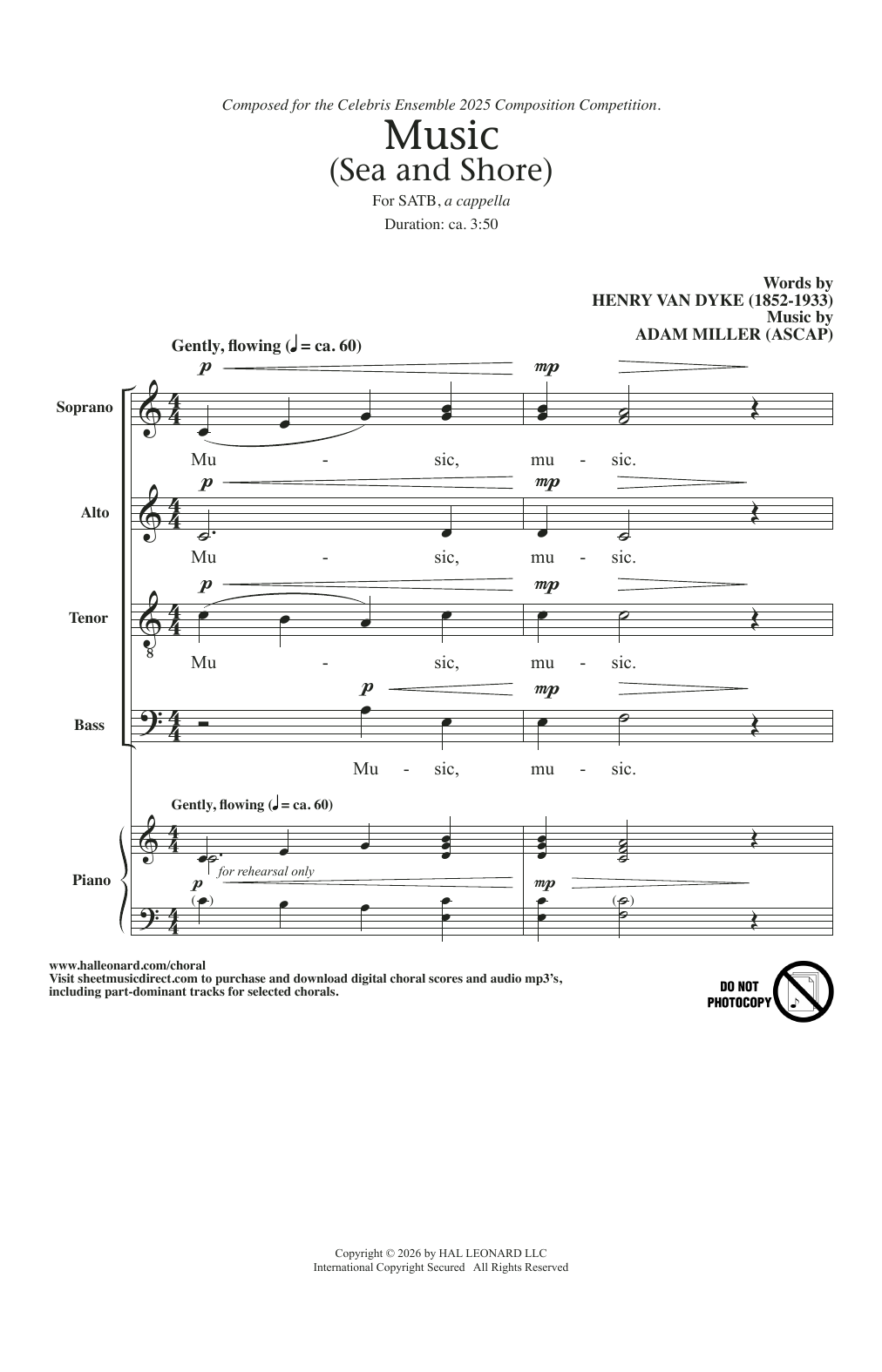 Produktgalerie: Seite 1 von 1 Music (Sea And Shore), Adam Miller, Chor