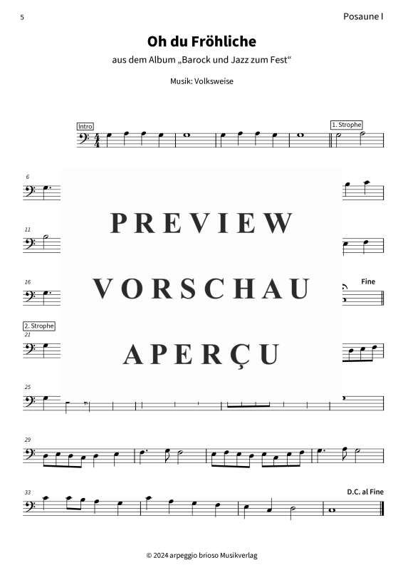 Product gallery: Page 7 of 8 Oh du Fröhliche - aus dem Album Barock und Jazz zum Fest, , (Duet 2x trombone)