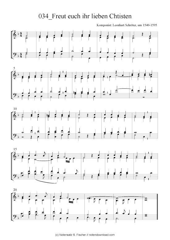 Product picture to: Freut euch ihr lieben Chtisten Leonhart Schröter, um 1540-1595