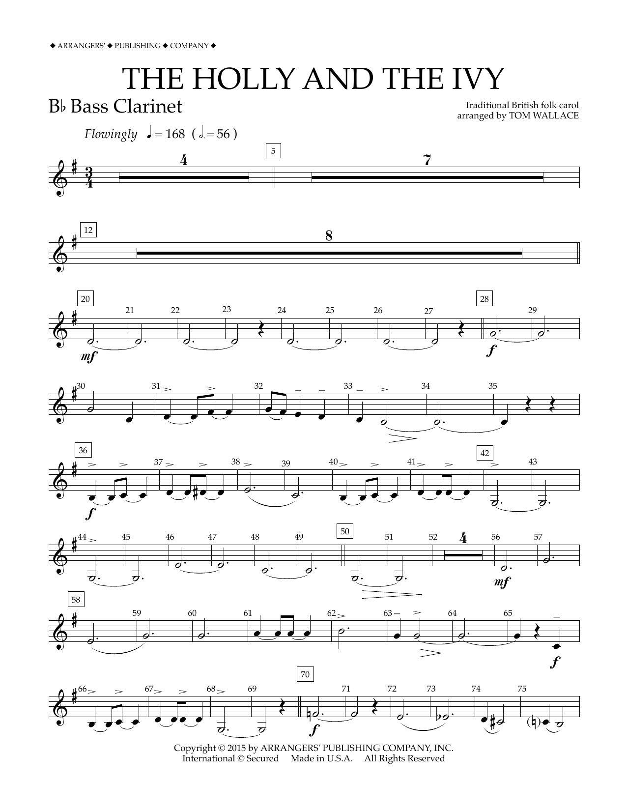 Product gallery: Page 1 of 1 The Holly and the Ivy - Bb Bass Clarinet, Tom Wallace