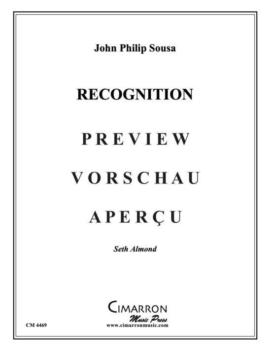 Produktgalerie: Seite 2 von 17 Recognition March , , (Blechbläser Quintett)