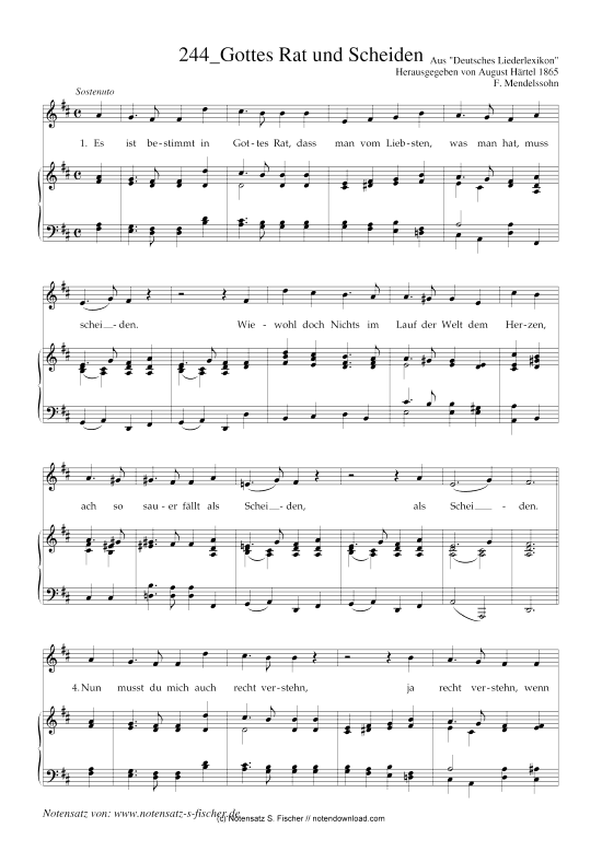 Product picture to: Gottes Rat und Scheiden Felix Mendelssohn-Bartholdy