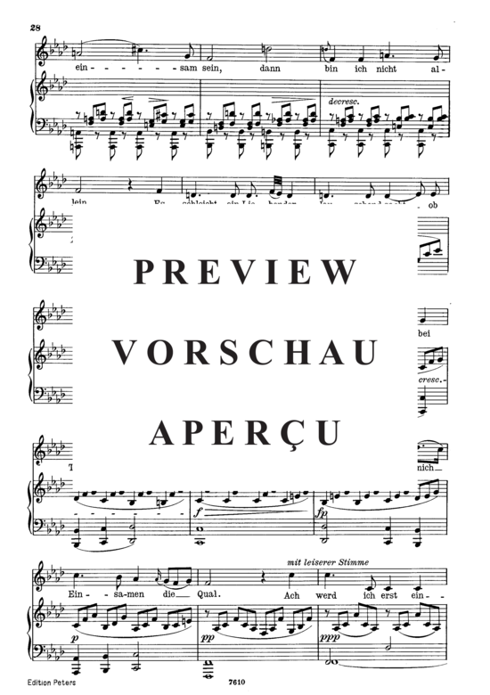 gallery: Gesänge des Harfners D.478-1 , , (Gesang tief + Klavier)