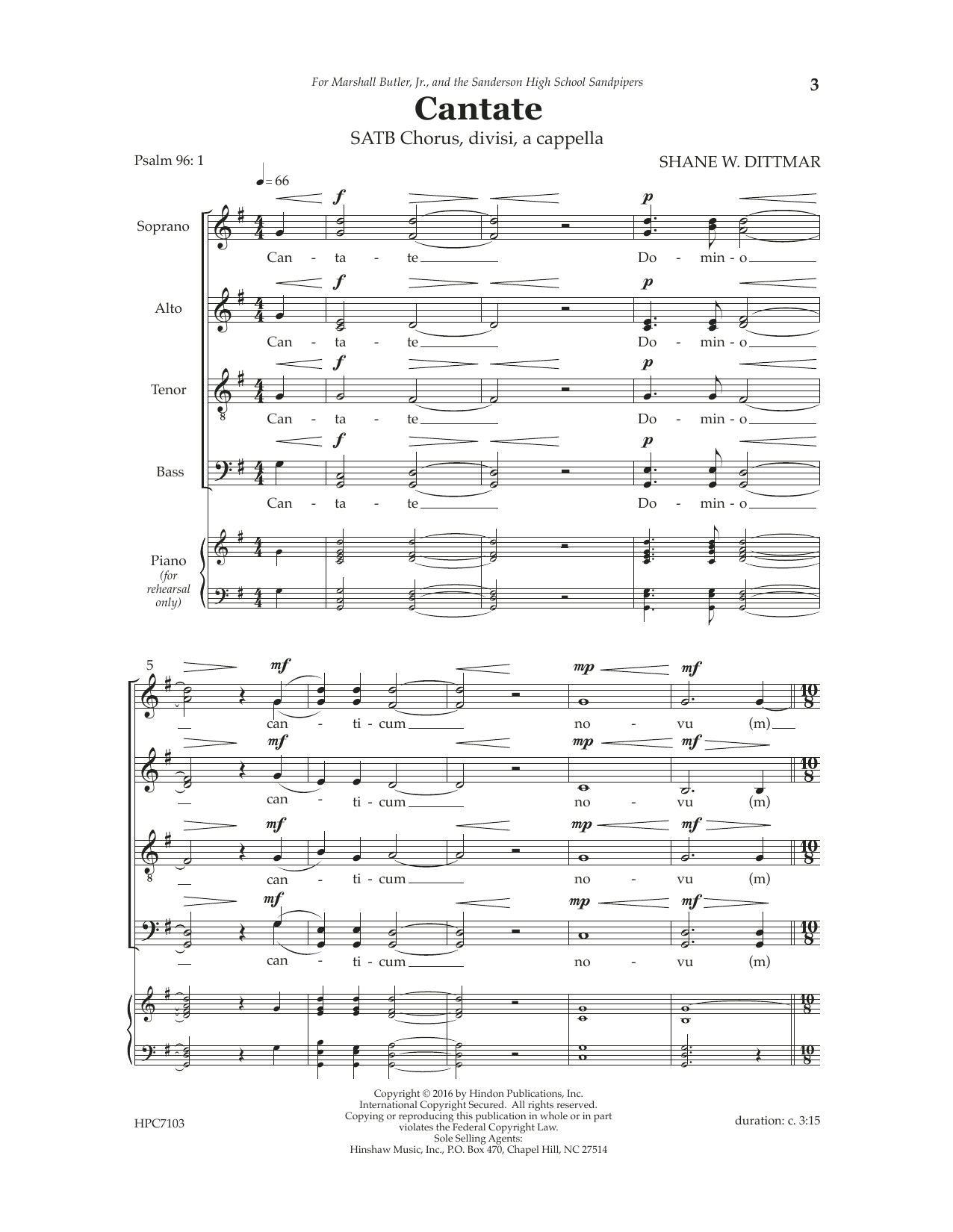 Produktgalerie: Seite 1 von 1 Cantate, Shane Dittmar, Chor