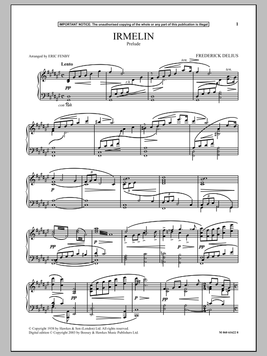 Product gallery: Page 1 of 1 Irmelin (Prelude), Frederick Delius