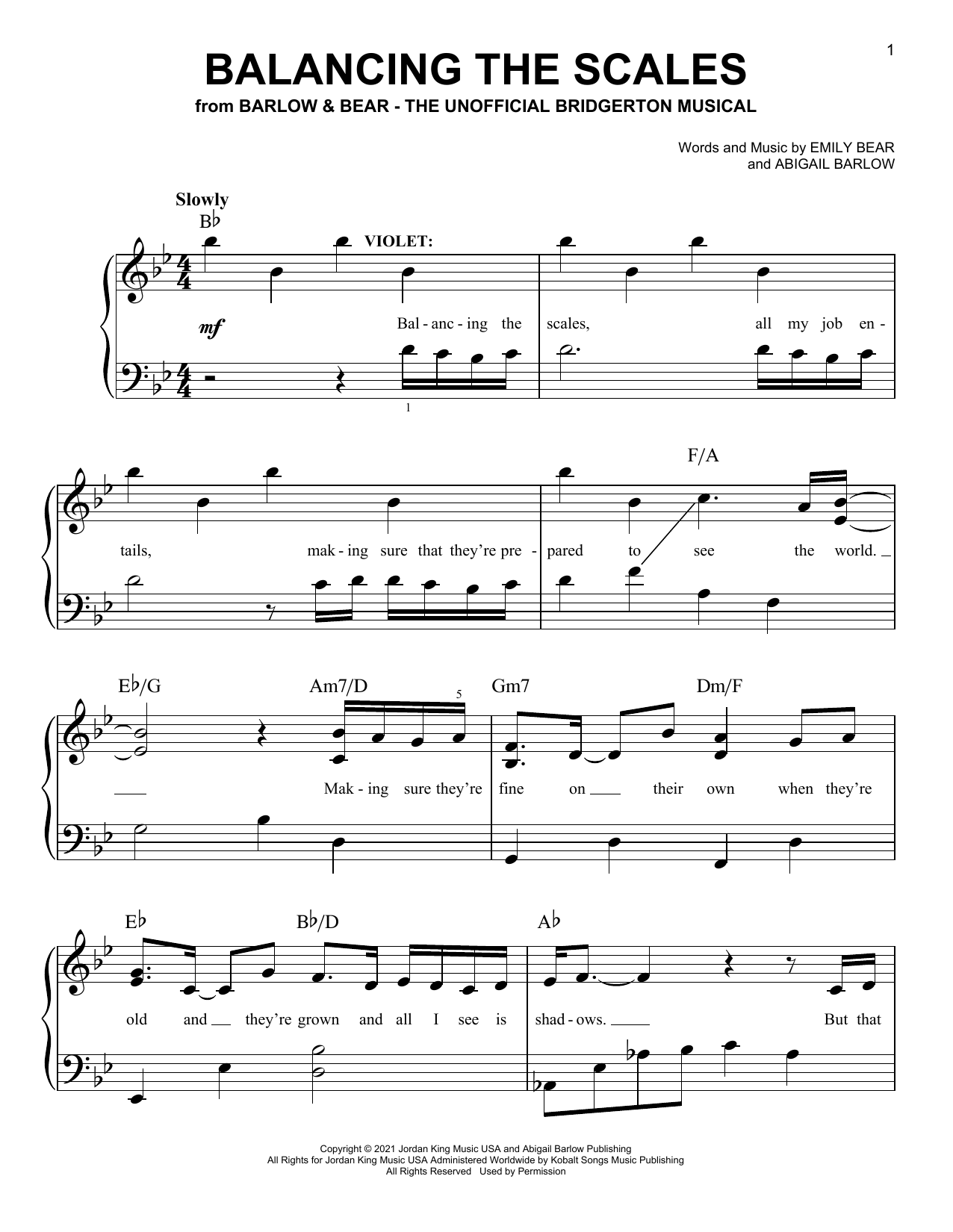 Produktbild zu: Balancing The Scales (from The Unofficial Bridgerton Musical)