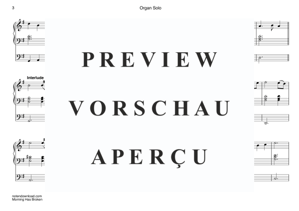 Produktgalerie: Seite 6 von 8 Morning Has Broken, Stevens, Cat, (Orgel Solo)