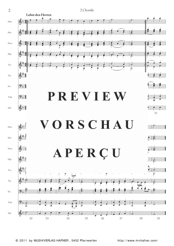gallery: Grosser Gott / Lobet den Herren, , (wind orchestra)