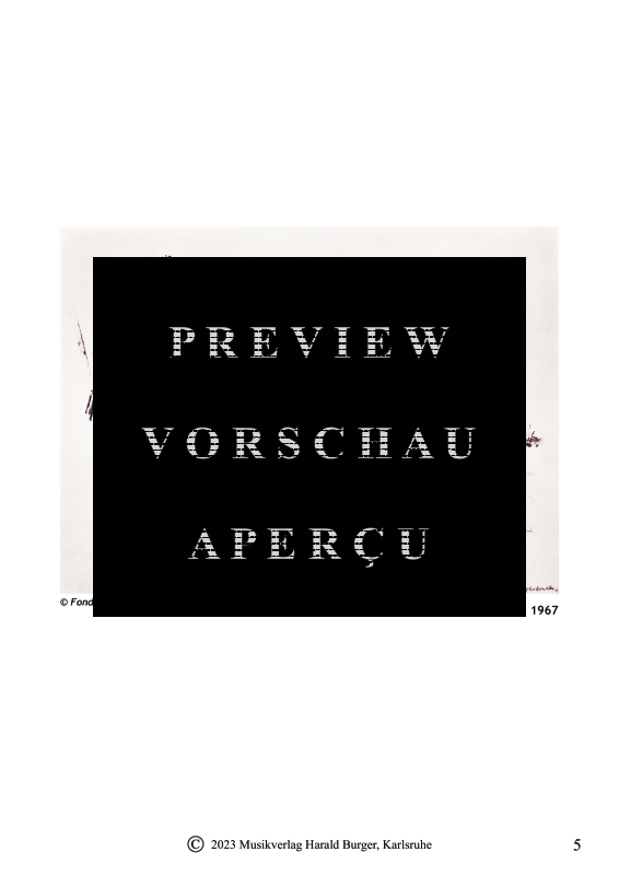 gallery: Fünf Stücke (Nach Zeichnungen von Oskar Kokoschka), , Gemischtes Ensemble für Flöte, 2 Gitarren und Violoncello - Partitur