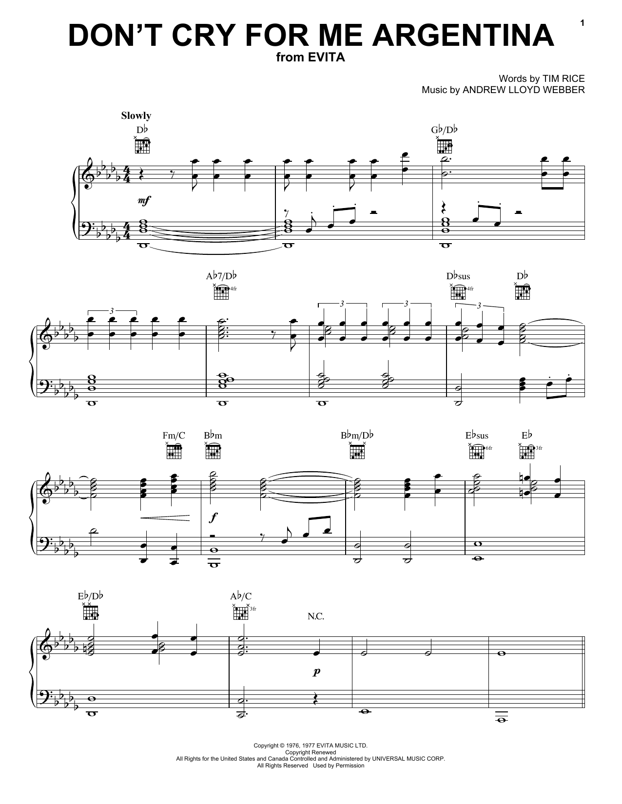 Produktbild zu: Don't Cry For Me Argentina