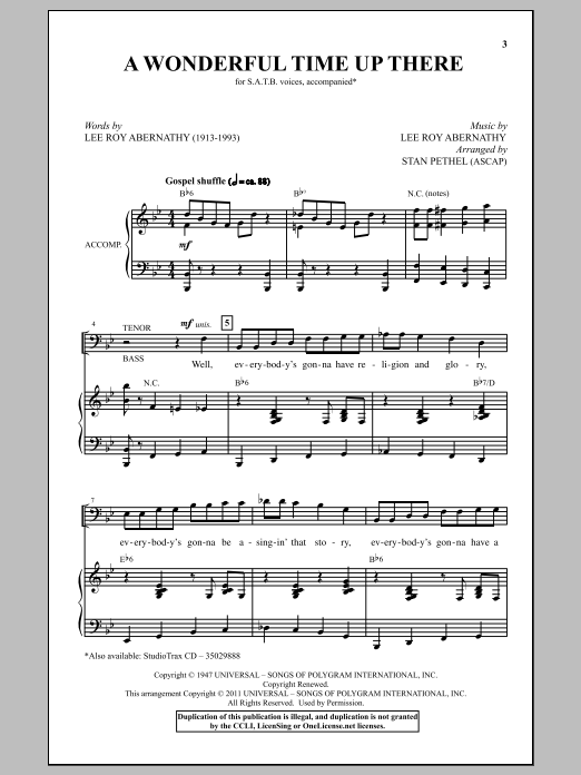 Produktbild zu: A Wonderful Time Up There (Everybody's Gonna Have A Wonderful Time Up There)